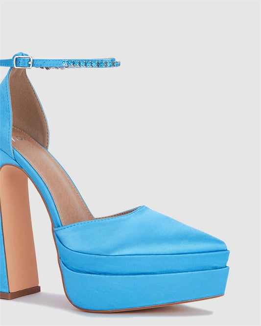 Image of Sandals. Product name - Zemy Women's Fast Fashion BLUE Novo Sandals in Blue colour by brand - NOVO