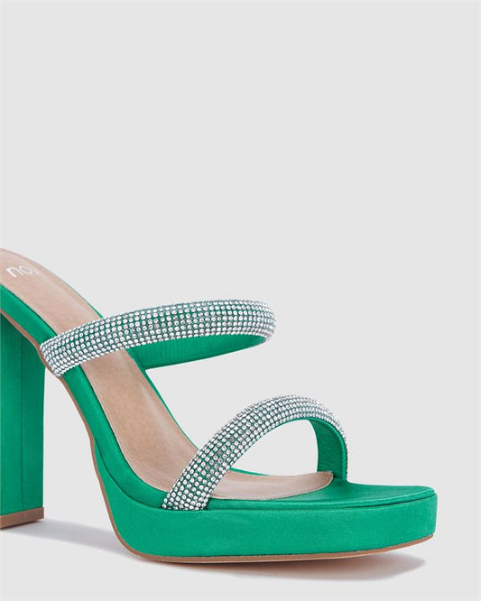 Image of Sandals. Product name - Zumi Women's Fast Fashion GREEN Novo Sandals in Green colour by brand - NOVO
