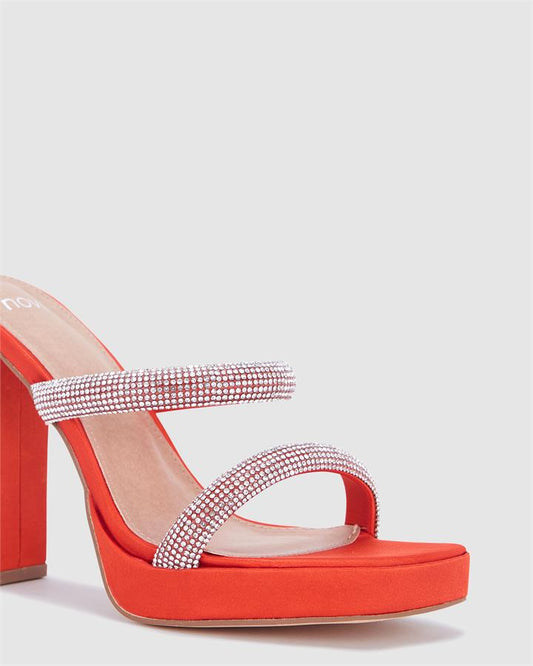 Image of Sandals. Product name - Zumi Women's Fast Fashion PAPAYA Novo Sandals in Papaya colour by brand - NOVO