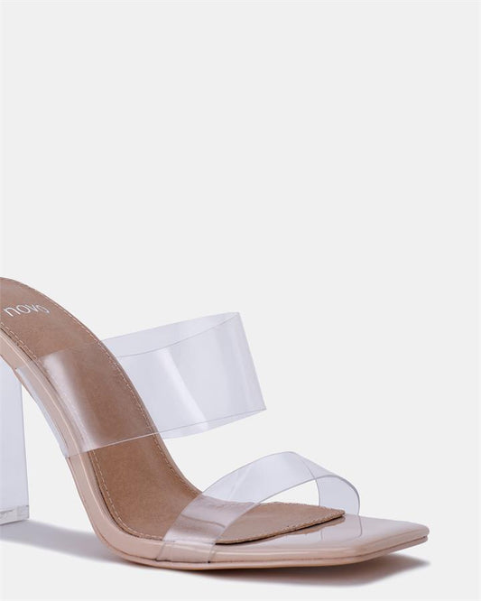 Image of Sandals. Product name - Lamar Women's Strappy High Heel Nude Novo Sandals in Nude colour by brand - NOVO