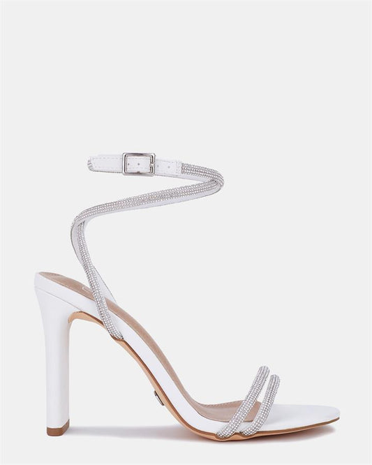 Image of Heels. Product name - Painkiller Women's Evening Shoes WHITE Novo Evening in White colour by brand - NOVO