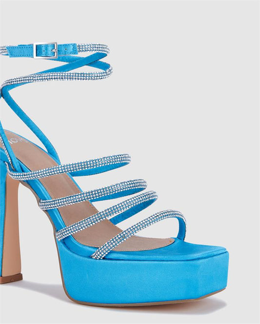 Image of Sandals. Product name - Zoscar Women's Fast Fashion BLUE Novo Sandals in Blue colour by brand - NOVO