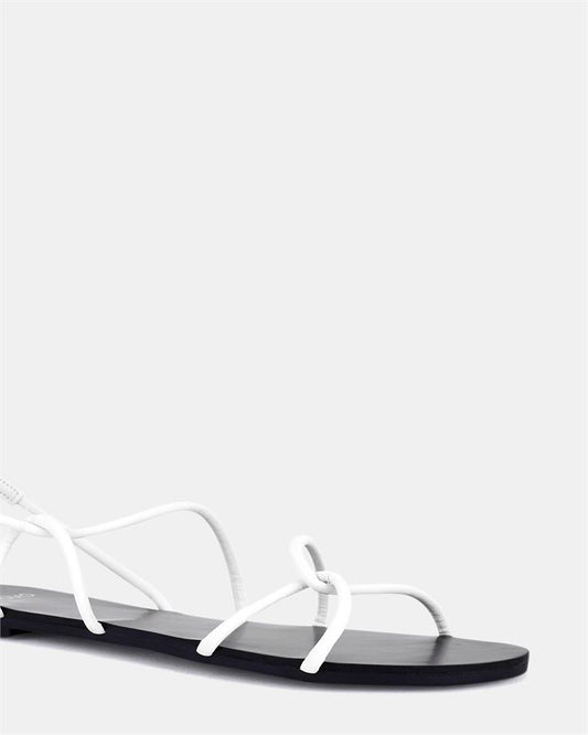 Image of Sandals. Product name - True Women's Strappy Flat WHITE Novo Sandals in White colour by brand - NOVO