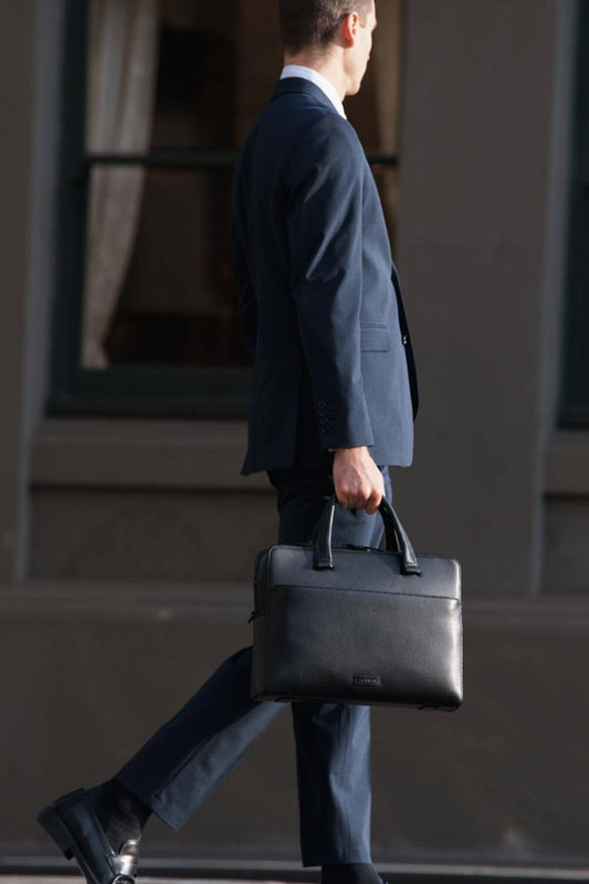 Image of Bags. Product name - ARMSTRONG BUSINESS BAG BLACK in Black colour by brand - KINNON