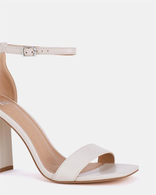 Image of Sandals. Product name - Lando Women's Strappy High Heel CREAM Novo Sandals in Cream colour by brand - NOVO