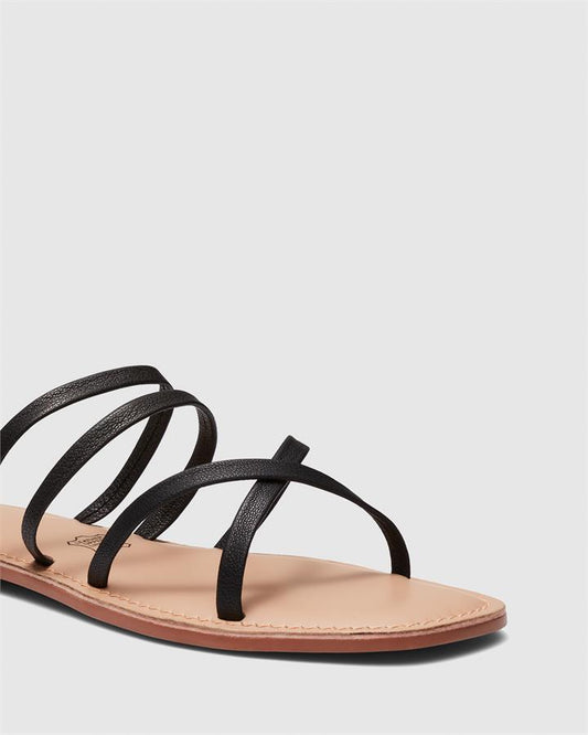 Image of Sandals. Product name - Simona Women's Thongs BLACK Novo Thongs in Black colour by brand - NOVO