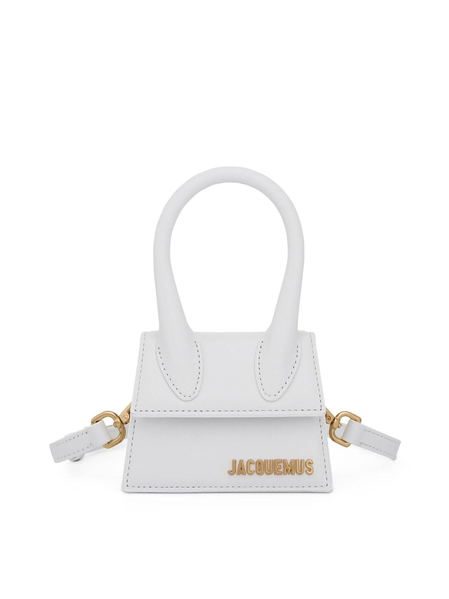 Image of Bags. Productname: JACQUEMUS Le Chiquito Mini Leather Bag in White colour by brand - JACQUEMUS