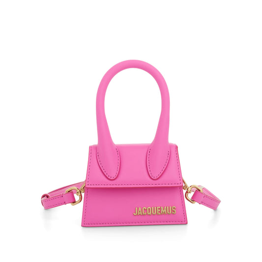Image of Bags. Productname: JACQUEMUS Le Chiquito Mini Leather Bag in NEON PINK colour by brand - JACQUEMUS