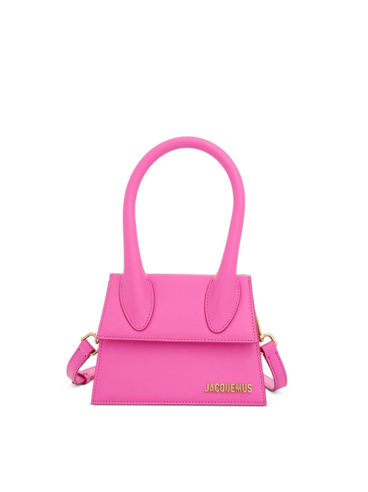 Image of Bags. Productname: JACQUEMUS Le Chiquito Moyen Leather Bag in PINK colour by brand - JACQUEMUS