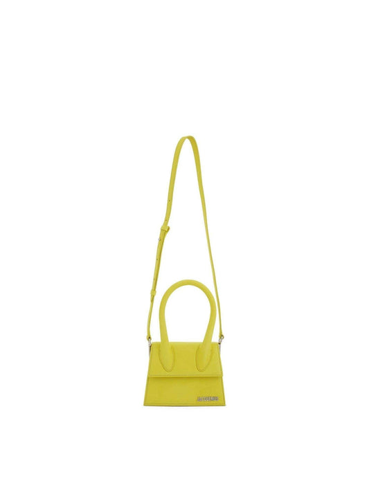 Image of Bags. Productname: JACQUEMUS Le Chiquito Moyen Leather Bag in YELLOW colour by brand - JACQUEMUS