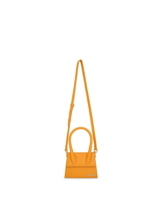 Image of Bags. Productname: JACQUEMUS Le Chiquito Moyen Leather Bag in Dark Orange colour by brand - JACQUEMUS