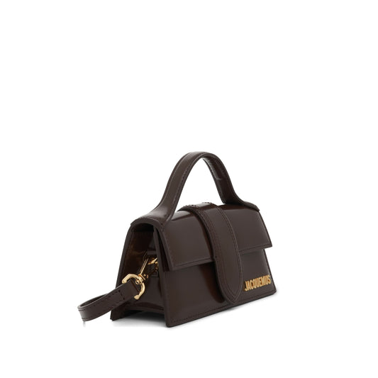JACQUEMUS Le Bambino Small Patent Leather Bag (Brown)