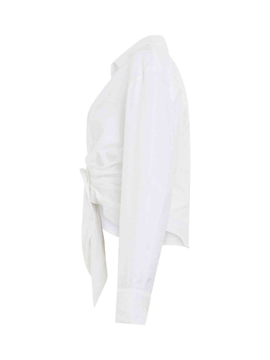 JACQUEMUS Bahia Tied Sash Shirt (White)