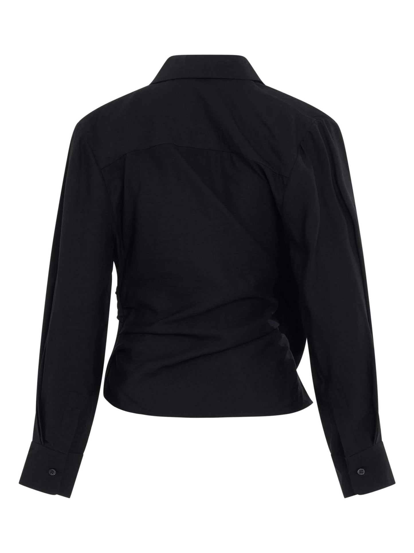 JACQUEMUS Bahia Tied Sash Shirt (Black)