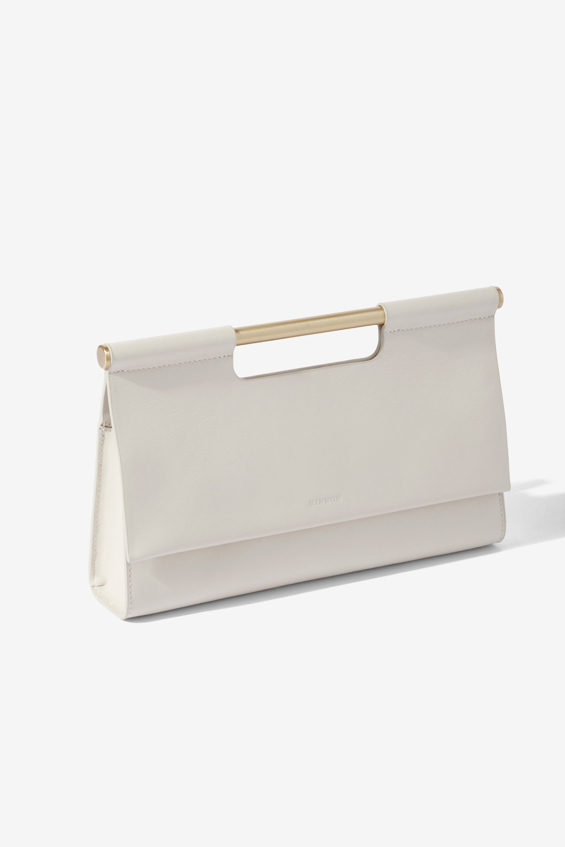Image of Bags. Product name - EVE CLUTCH CHALK in Chalk colour by brand - KINNON