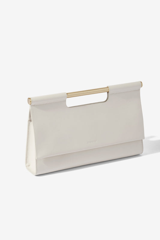 Image of Bags. Product name - EVE CLUTCH CHALK in Chalk colour by brand - KINNON