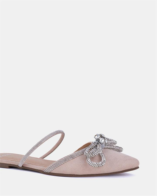 Image of Flats. Product name - Character Women's Casual Flat Closed Nude Novo Casual in Nude colour by brand - NOVO