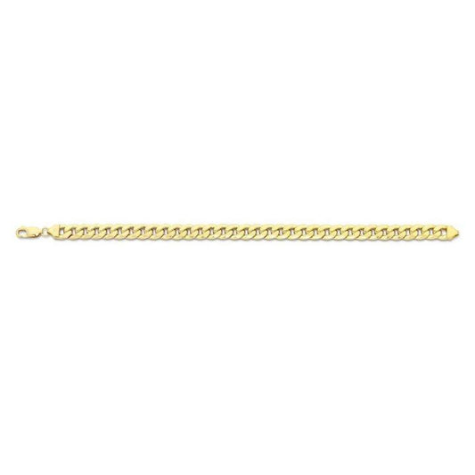 Image of Bracelets. Productname: 19cm Curb Bracelet in 9kt Yellow Bonded Gold in Gold colour by brand - Bevilles