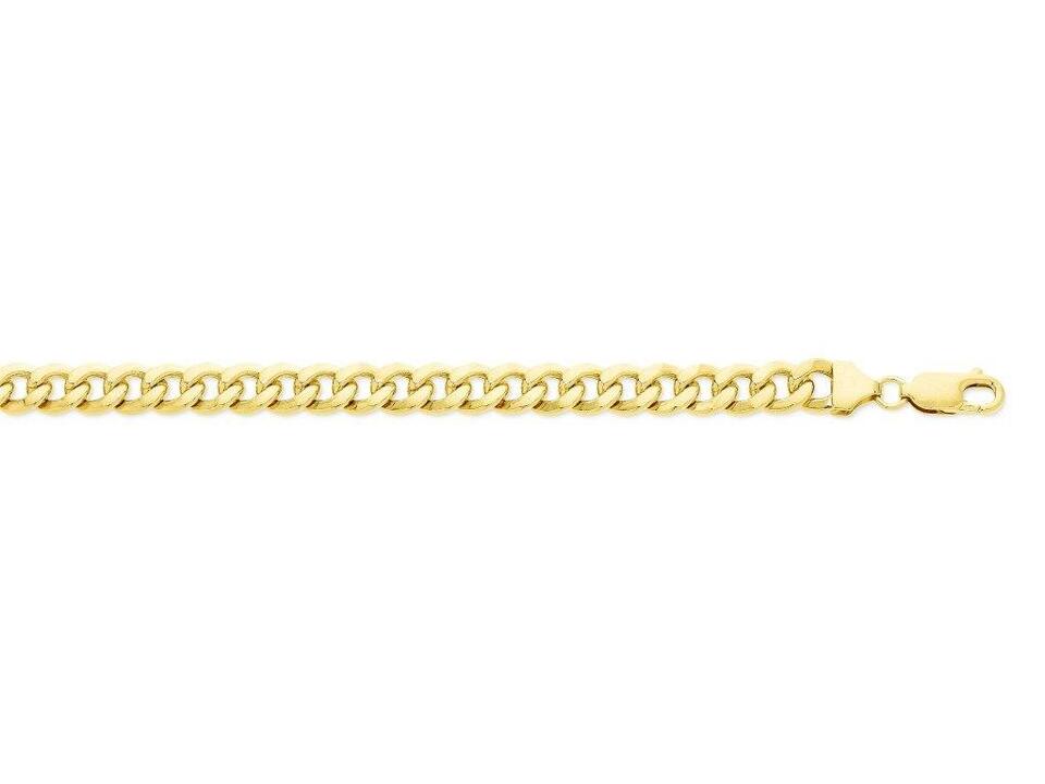 Image of Bracelets. Productname: 9kt Yellow Gold Silver Infused Curb Bracelet 21cm in Gold colour by brand - Bevilles