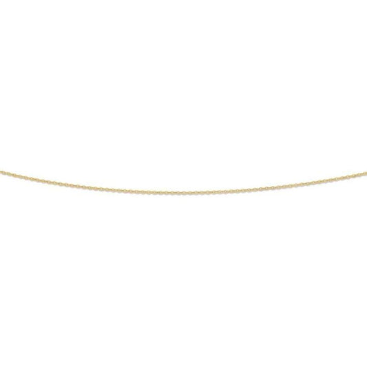 Image of Necklaces. Product name - 40cm Cable Chain in 9kt Yellow Gold in colour by brand - Bevilles
