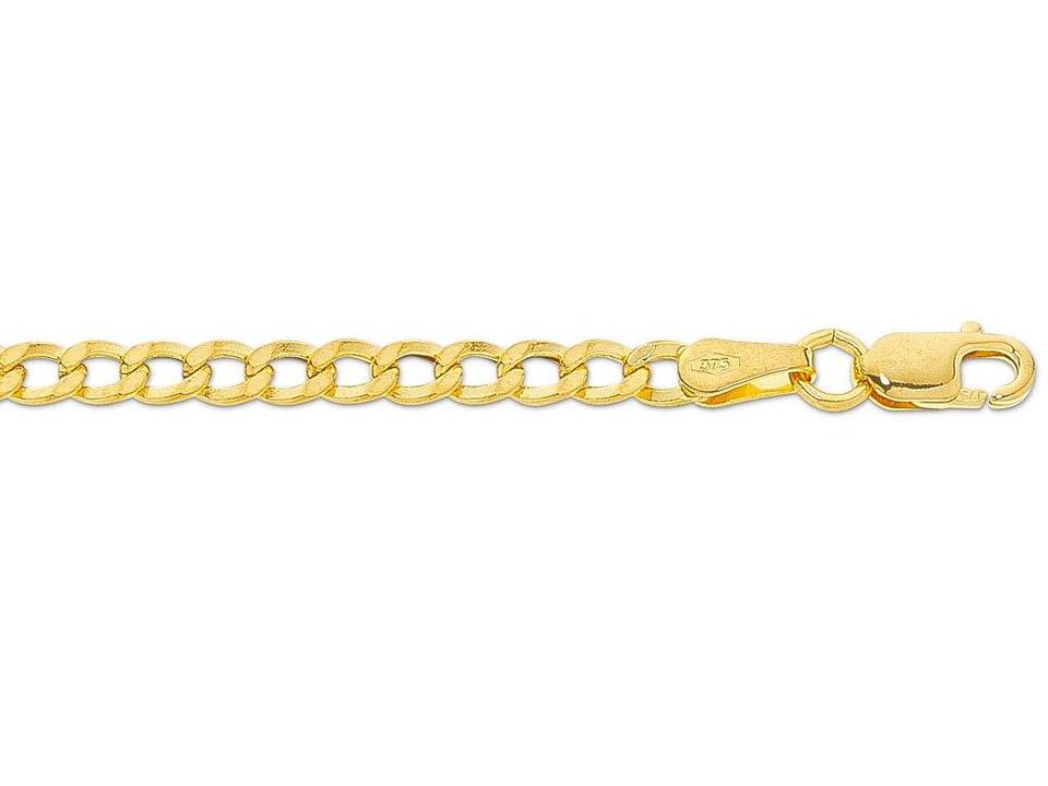 Image of Necklaces. Product name - 50cm Diamond Cut Curb Chain in 9kt Yellow Gold in colour by brand - Bevilles