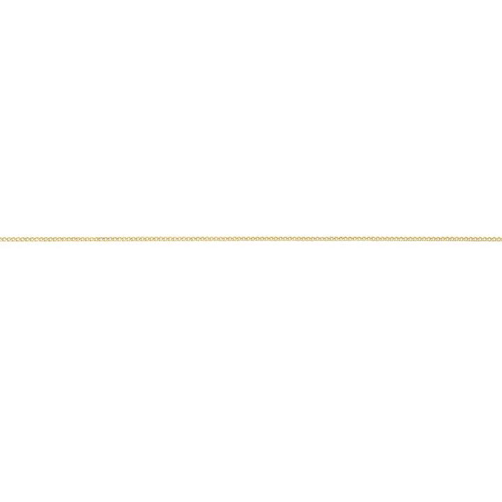 Image of Necklaces. Productname: 9kt Yellow Gold Diamond Cut Curb Chain Necklace 40cm in Gold colour by brand - Bevilles