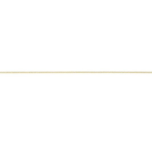 Image of Necklaces. Productname: 9kt Yellow Gold Diamond Cut Curb Chain Necklace 40cm in Gold colour by brand - Bevilles