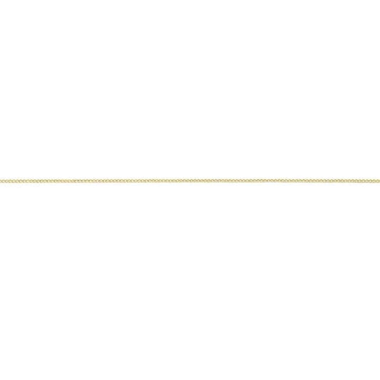 Image of Necklaces. Productname: 9kt Yellow Gold Diamond Cut Curb Chain Necklace 45cm in Gold colour by brand - Bevilles