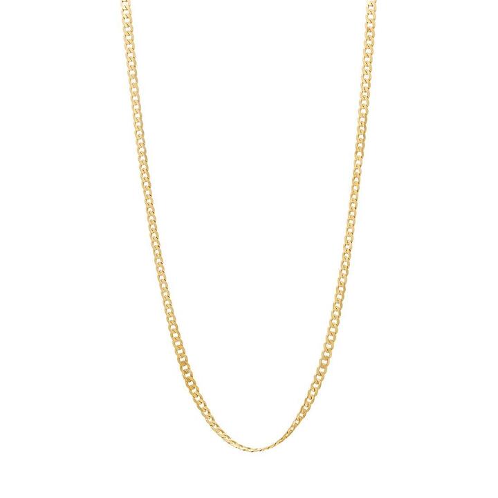 Image of Necklaces. Productname: 9kt Yellow Gold Diamond Cut Curb Chain Necklace 46cm in Gold colour by brand - Bevilles