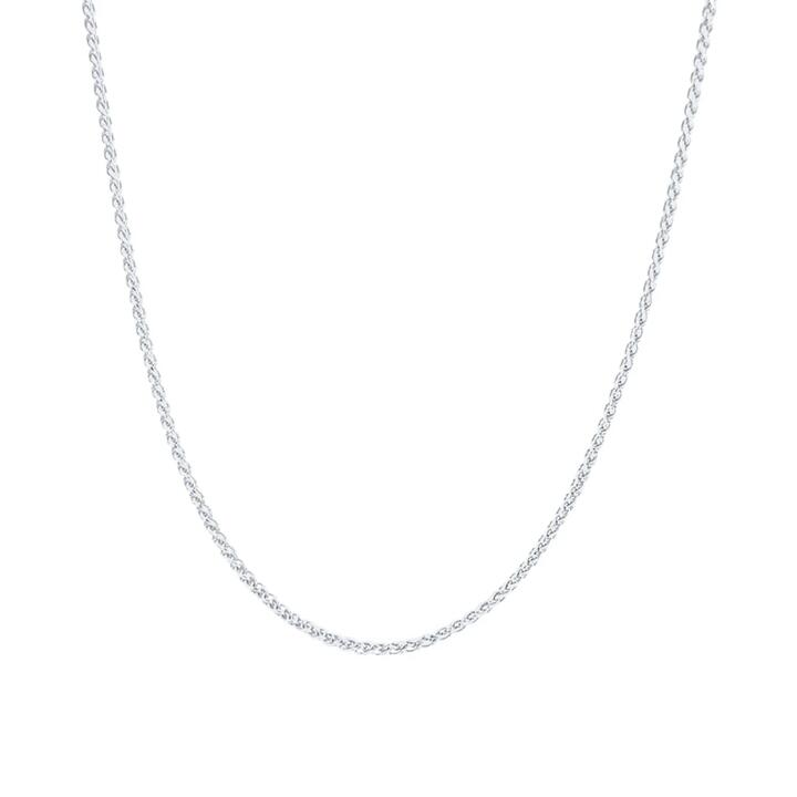 Image of Necklaces. Productname: 9kt White Gold Wheat Necklace Chain 46cm in Gold colour by brand - Bevilles