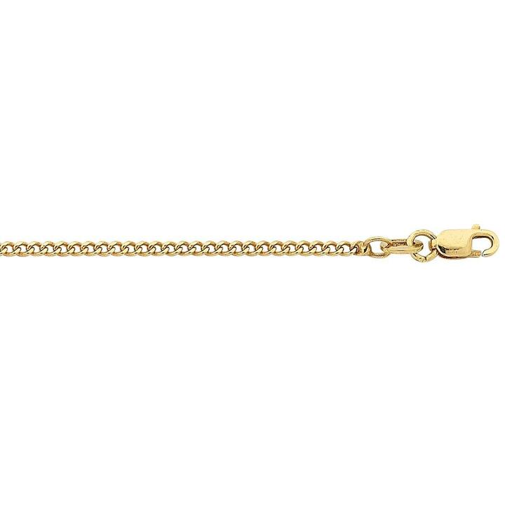 Image of Necklaces. Product name - 55cm Tight Curb Chain in 9kt Yellow Gold in colour by brand - Bevilles