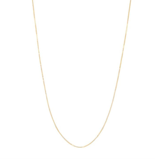 Image of Necklaces. Product name - 46cm Box Chain in 9kt Yellow Gold in colour by brand - Bevilles