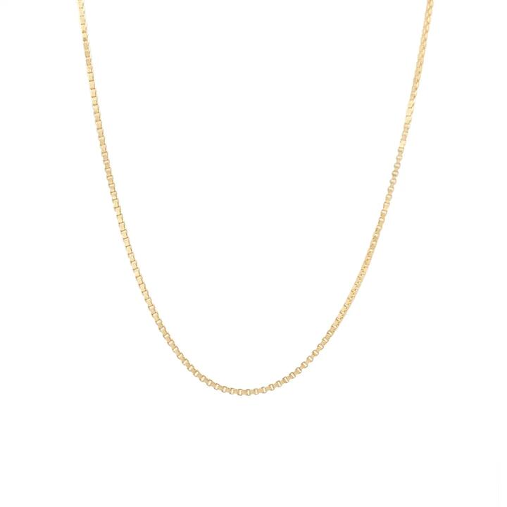 Image of Necklaces. Productname: 9kt Yellow Gold Fine Box Necklace 46cm in Gold colour by brand - Bevilles
