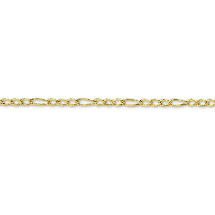 Image of Necklaces. Productname: 40cm 9kt Yellow Gold Figaro Chain Necklace in Gold colour by brand - Bevilles