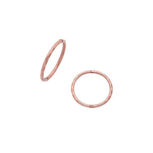 Image of Earrings. Product name - 14mm Sleeper Earrings in 9kt Rose Gold in colour by brand - Bevilles