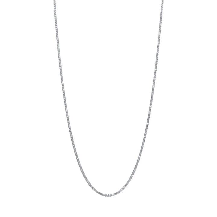 Image of Necklaces. Productname: 9kt White Gold Diamond Cut Wheat Chain Necklace 40cm in Gold colour by brand - Bevilles