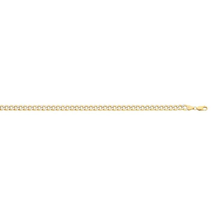 Image of Charms. Product name - 9kt Two Tone Gold Bonded Diamond Cut Curb Chain Necklace in colour by brand - Bevilles