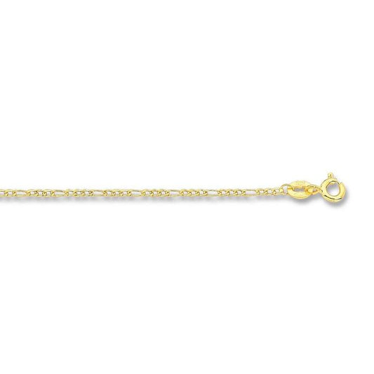 Image of Flats. Productname: 50cm Flat Curb Chain in 9kt Yellow Gold in Gold colour by brand - Bevilles
