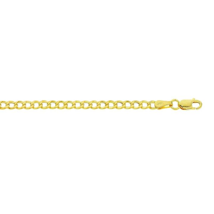 Image of Necklaces. Product name - 9kt Yellow Gold 45cm Curb Link Necklace in colour by brand - Bevilles