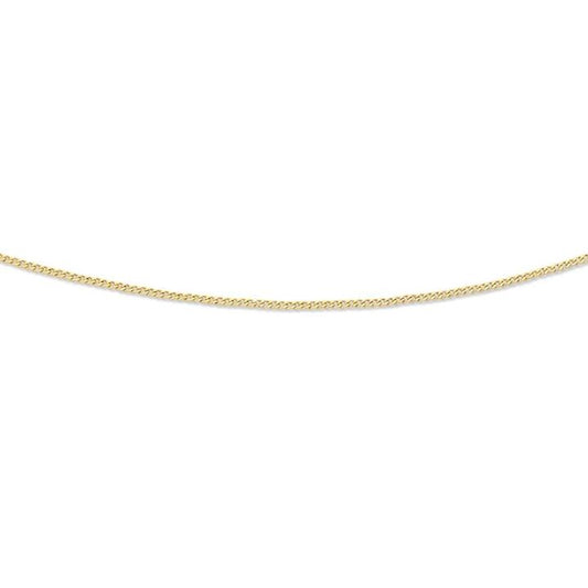 Image of Necklaces. Productname: 9kt Yellow Gold 50cm Curb Chain Necklace in Gold colour by brand - Bevilles