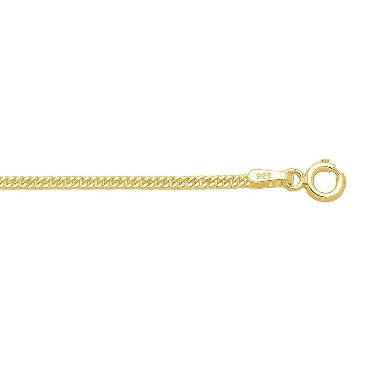 Image of Necklaces. Product name - 9kt Yellow Gold Curb Chain Necklace 45cm in colour by brand - Bevilles