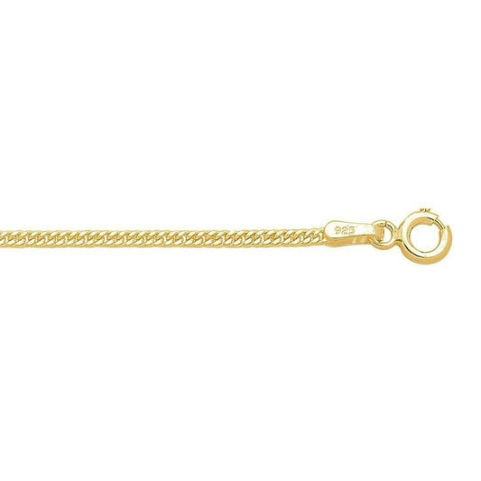 Image of Necklaces. Productname: 9kt Yellow Gold Curb Necklace 50cm in Gold colour by brand - Bevilles