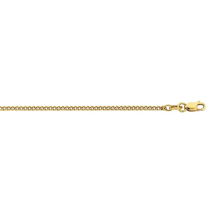 Image of Jewelry. Productname: 45cm Tight Curb Chain in 9kt Yellow Gold in Gold colour by brand - Bevilles