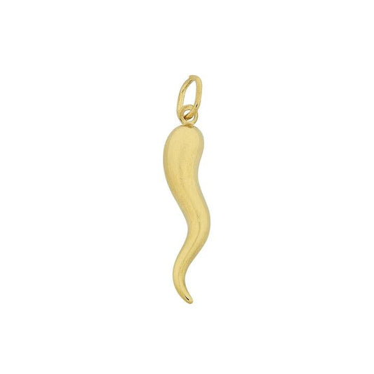 Image of Charms. Product name - Cornicello Pendant in 9kt Yellow Gold in colour by brand - Bevilles