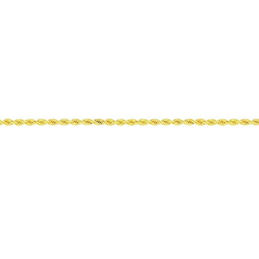 Image of Necklaces. Productname: 9kt Yellow Gold Silver Filled Rope Necklace 45cm in Gold colour by brand - Bevilles