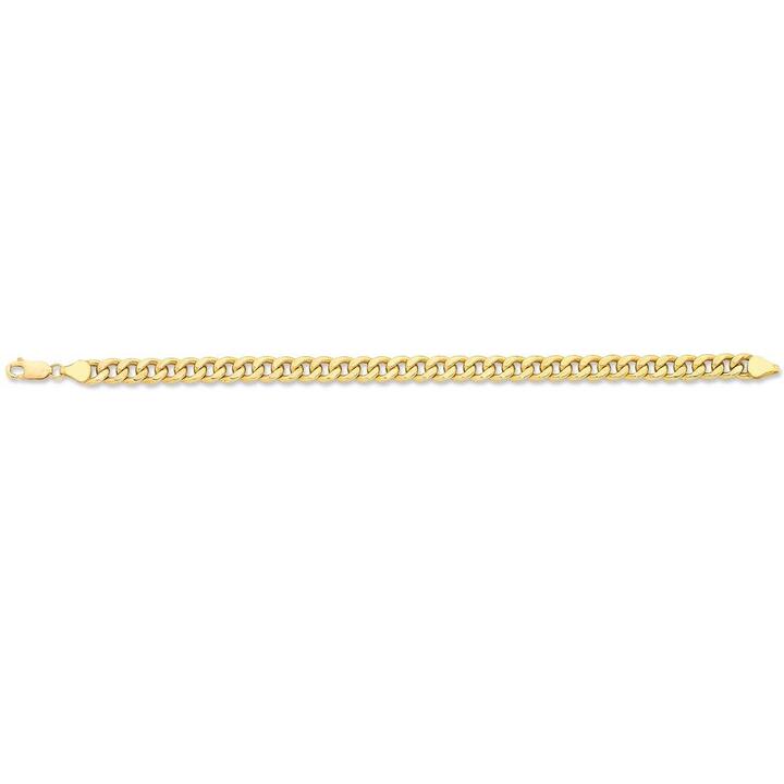Image of Necklaces. Productname: 9kt Yellow Gold Silver Infused Curb Necklace 50cm in Gold colour by brand - Bevilles