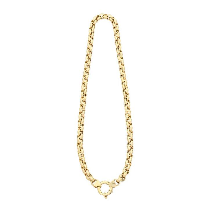 Image of Necklaces. Product name - 45cm Bolt Ring Belcher Necklace in 9kt Yellow Bonded Gold in colour by brand - Bevilles