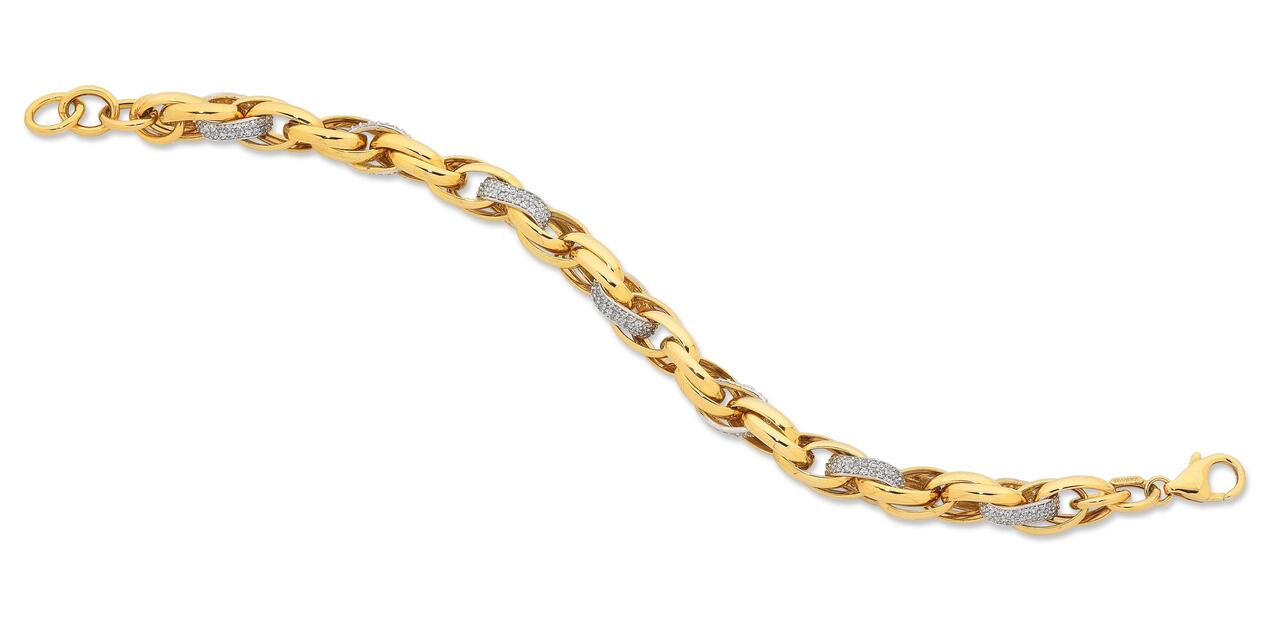 Image of Bracelets. Productname: 9kt Yellow Gold Belcher Bracelet in Gold colour by brand - Bevilles
