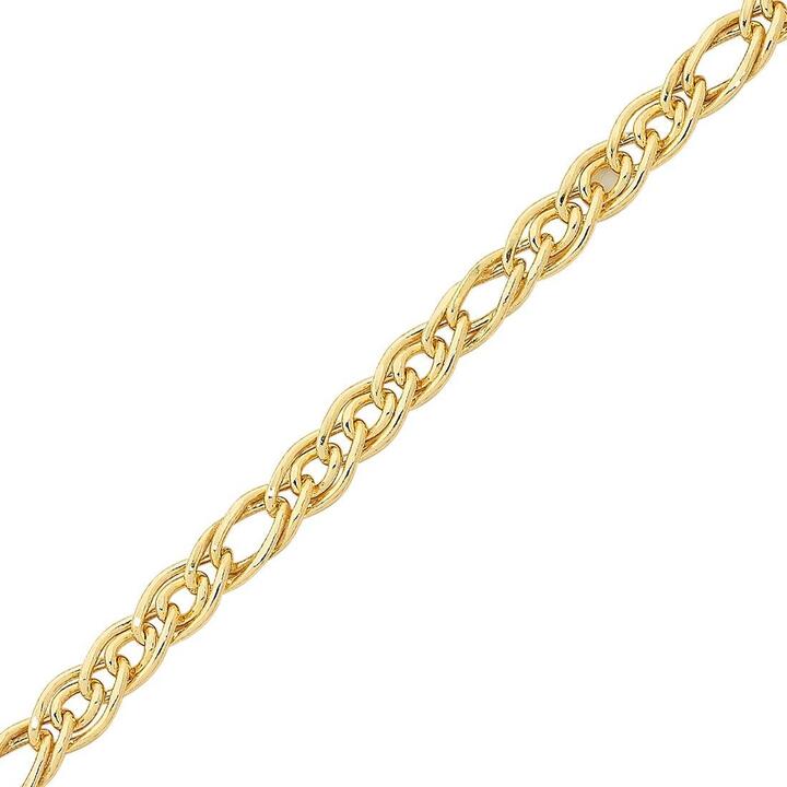 Image of Necklaces. Productname: 9kt Yellow Gold Double Curb 45cm Necklace in Gold colour by brand - Bevilles