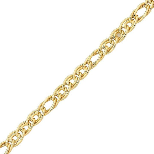 Image of Necklaces. Productname: 9kt Yellow Gold Double Curb 45cm Necklace in Gold colour by brand - Bevilles